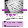 Průvodce informační džunglí – konzultace k e-zdrojům